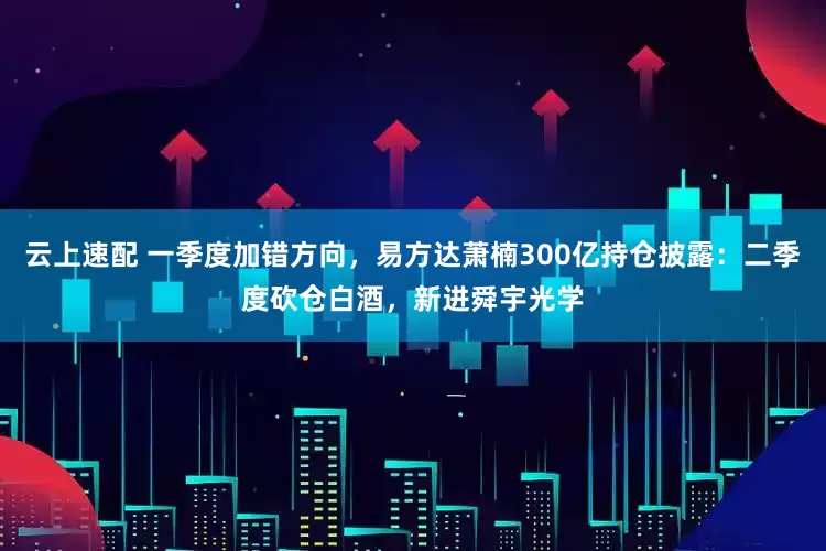 云上速配 一季度加错方向，易方达萧楠300亿持仓披露：二季度砍仓白酒，新进舜宇光学