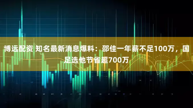 博远配资 知名最新消息爆料：邵佳一年薪不足100万，国足选他节省超700万